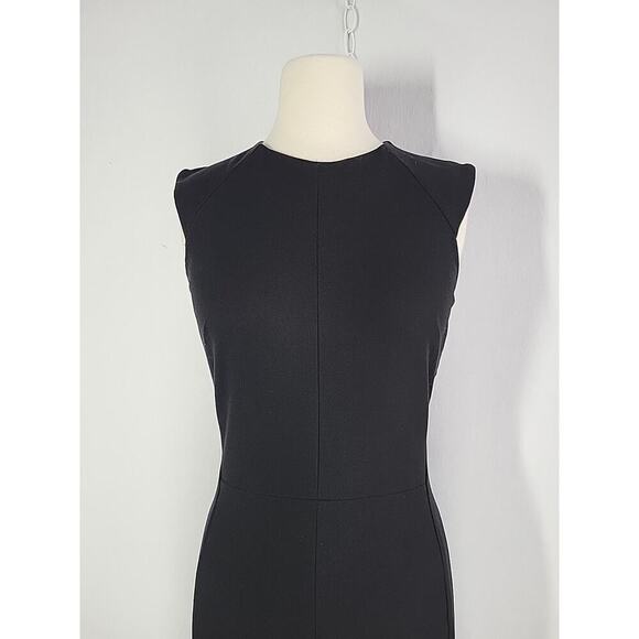 M.M. LAFLEUR Katie Dress Black Sleeveless Size 10 Sheath Crew Neck Work Office - Picture 4 of 15